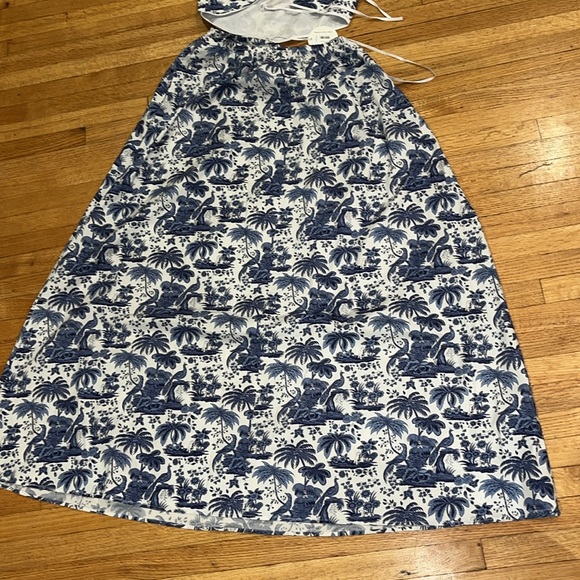 STAUD MYLA DRESS IN BLUE TOILE NWT - Picture 12 of 17